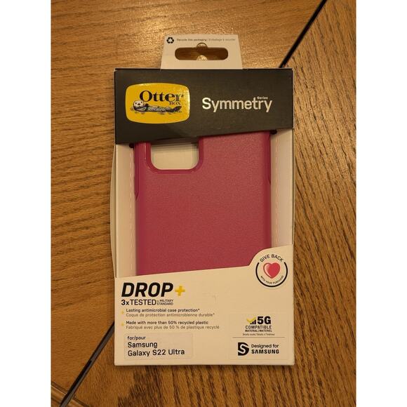OtterBox Symmetry Case for Samsung Galaxy S22 Ultra - Renaissance Pink - Picture 1 of 1